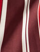 Women’s burgundy striped neck tie shirt-7