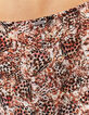 Caraco kant vlinderprint gerecycleerd dames-5