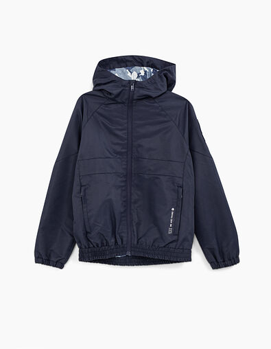 Marineblaue Jungenjacke mit Camouflagefutter - IKKS