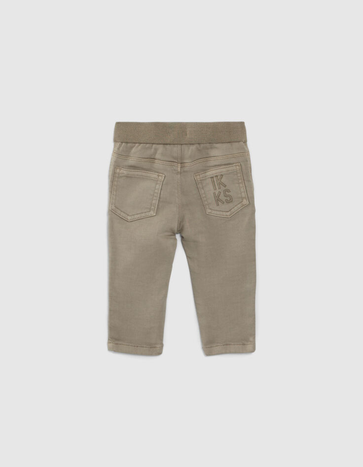 Jean beige print army bébé garçon-4