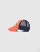 Casquette corail et navy forme baseball garçon -1