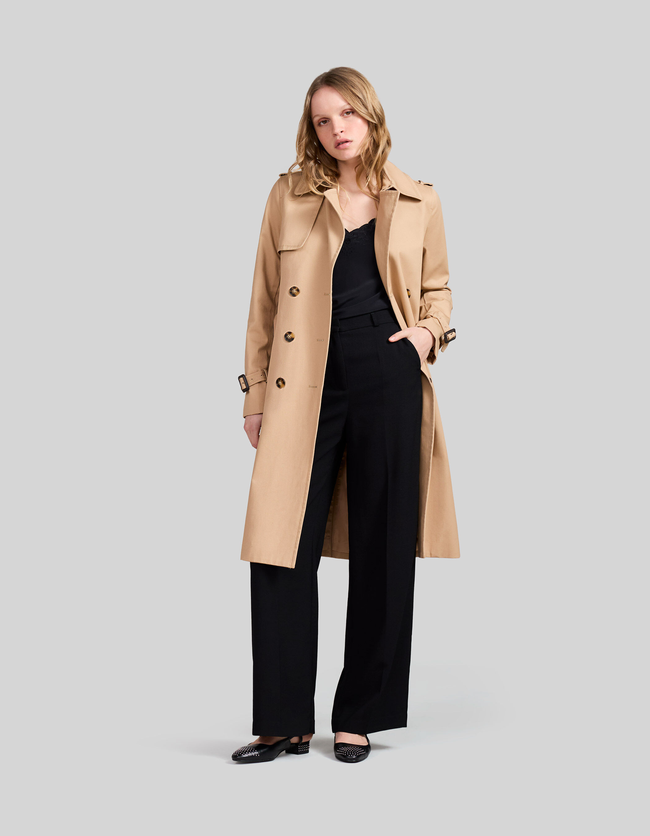 Trench mi saison femme outlet
