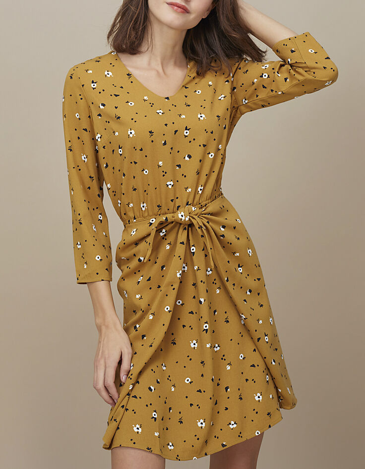 I.Code leoflower print dress-2