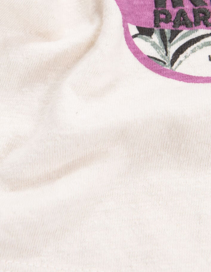Camiseta color crudo plátanos y palmera bebé niña - IKKS
