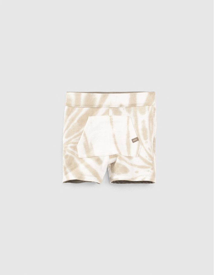 Baby boy’s khaki tie-dye reversible shorts - IKKS