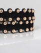 I.Code black suede belt edged in studs-3