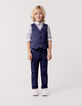 Gilet de costume cérémonie marine garçon-1