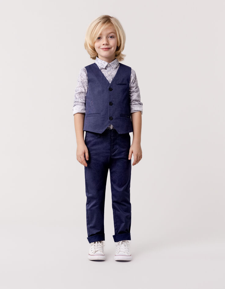Gilet de costume cérémonie marine garçon-1
