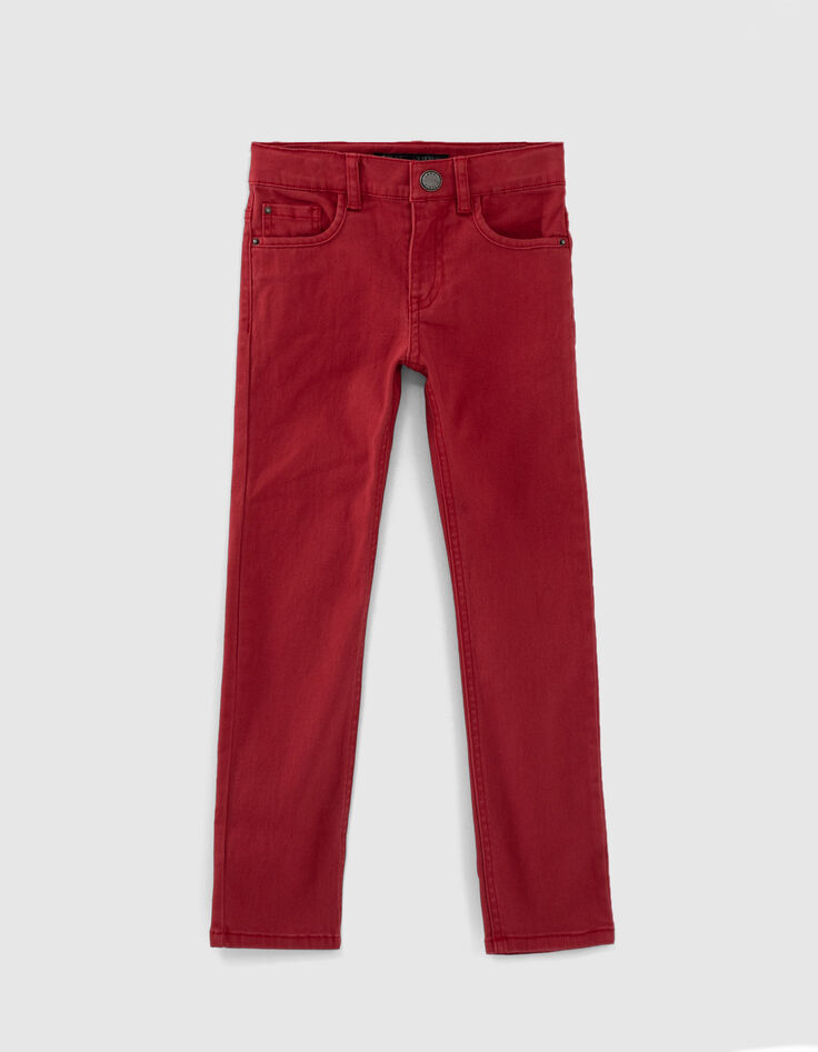 Mittelrote Slim-Jungenjeans -1