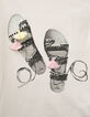 Girls’ ecru T-shirt with fringed sandal graphic-2