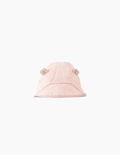 Chapeau rose poudré à pois bébé fille - IKKS
