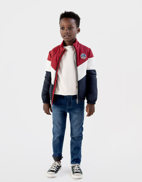 Blaue JOGGER-Jungenjeans aus Cosy-Fleece-Denim