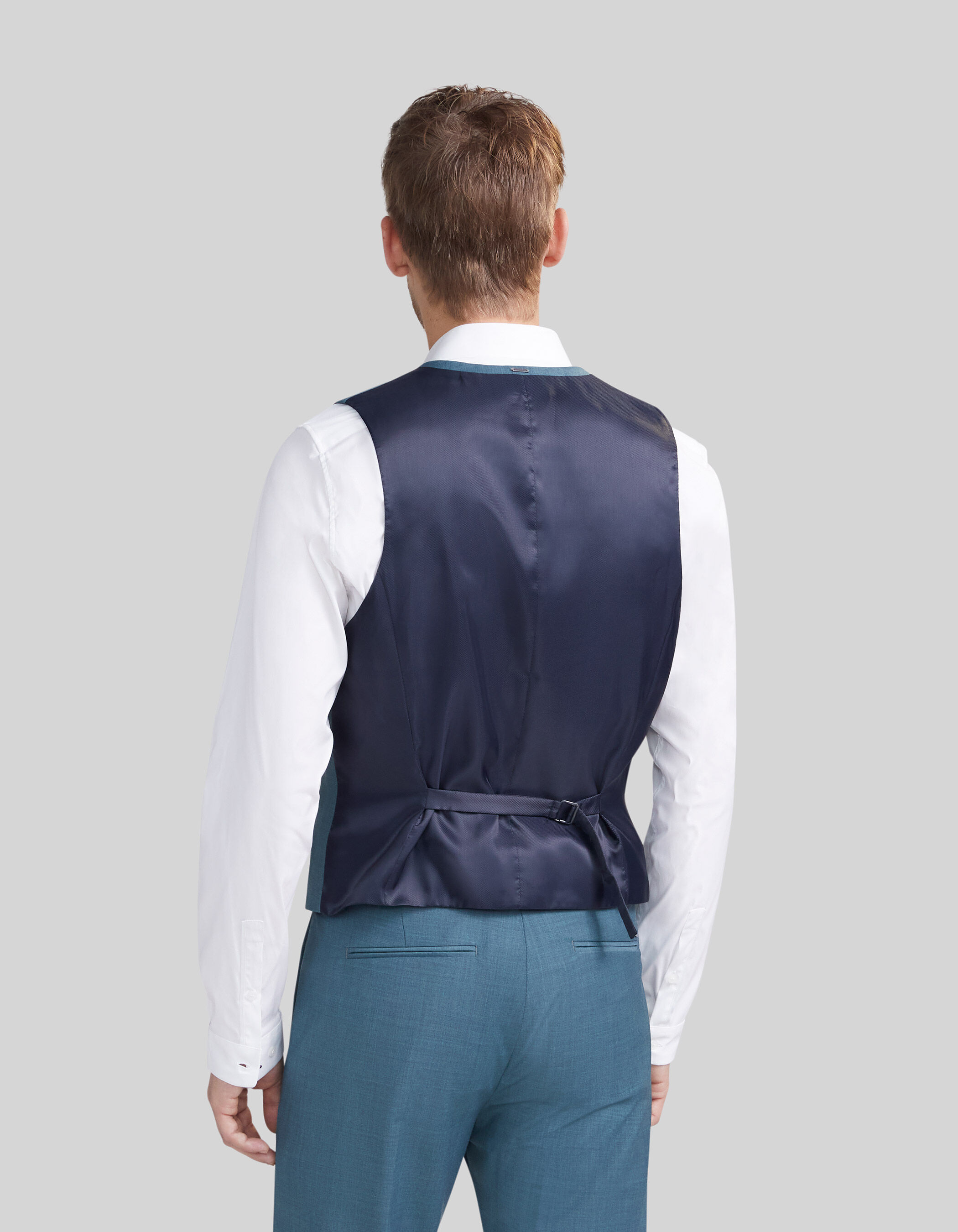 Men s bluey green suit waistcoat IKKS