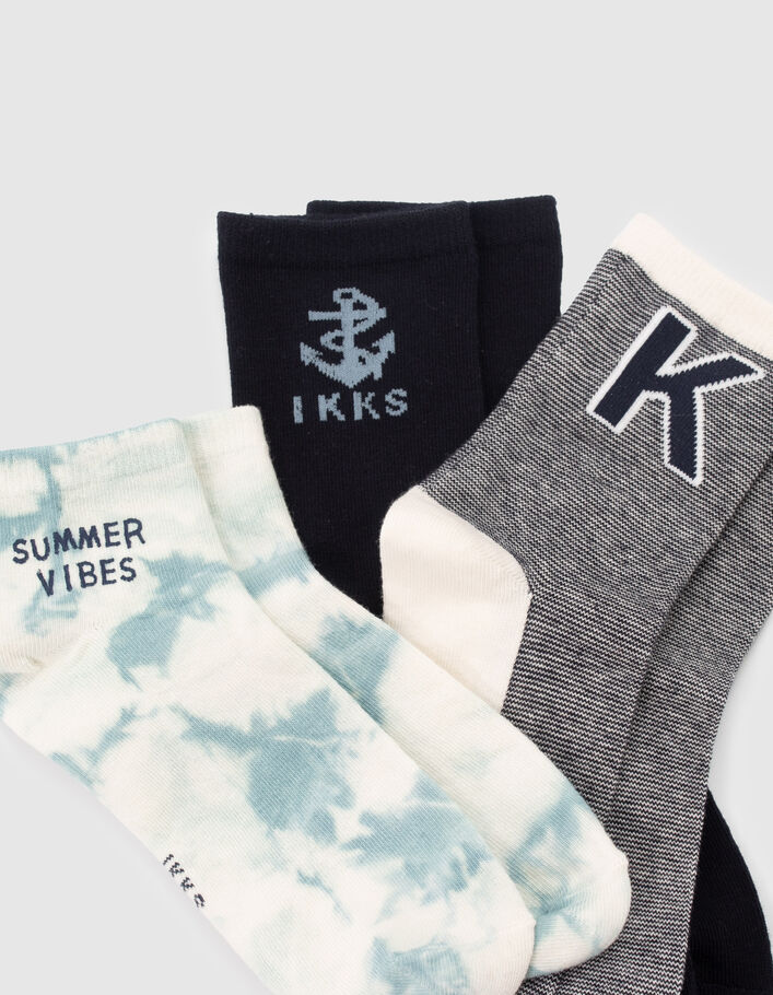 Chaussettes marine, blanches, bleues - IKKS
