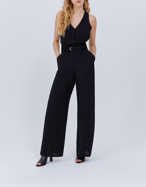 Combinaison pantalon noire dos-nu Femme - IKKS