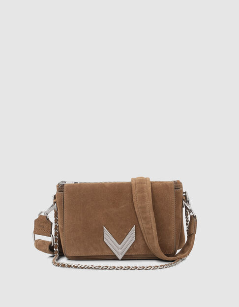 The 111 Staten Island bag in suede cowhide leather for women - IKKS