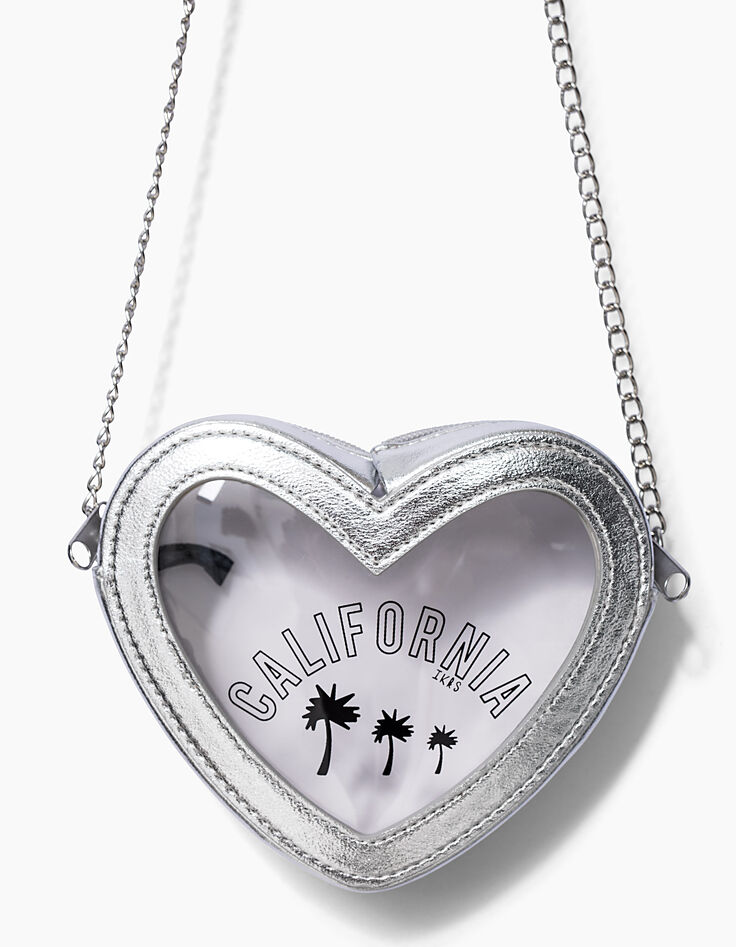 Tas zilver hartvormig California meisjes-1