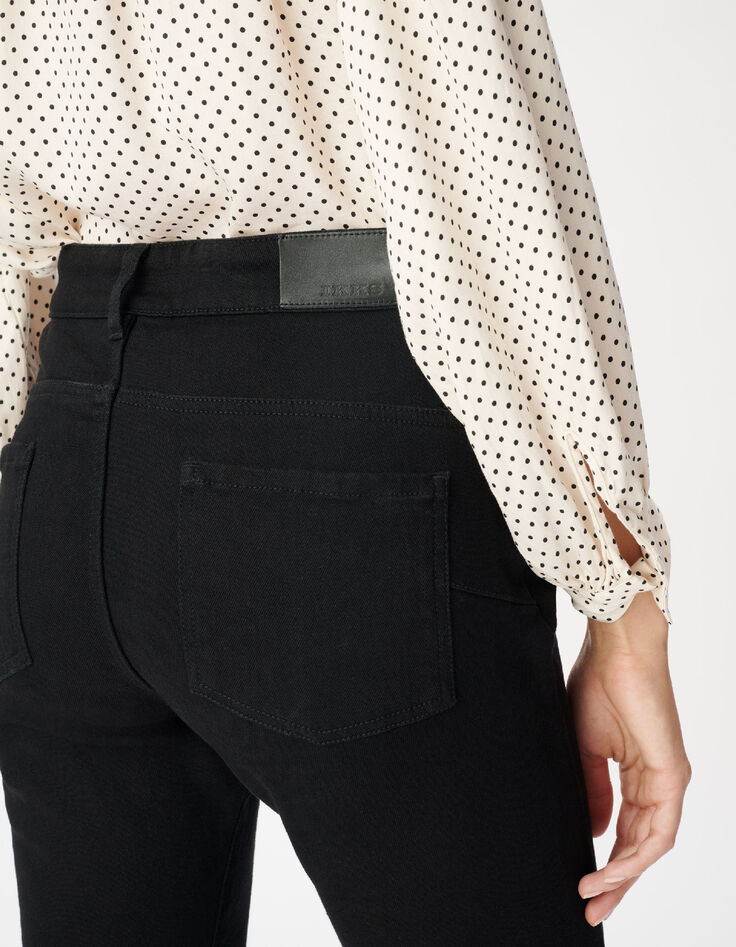 Jean flare noir taille haute Jodie Femme-5