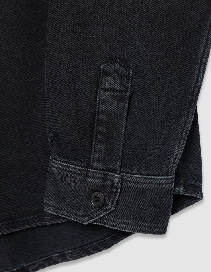 Chemise en jean regular grise Homme-4