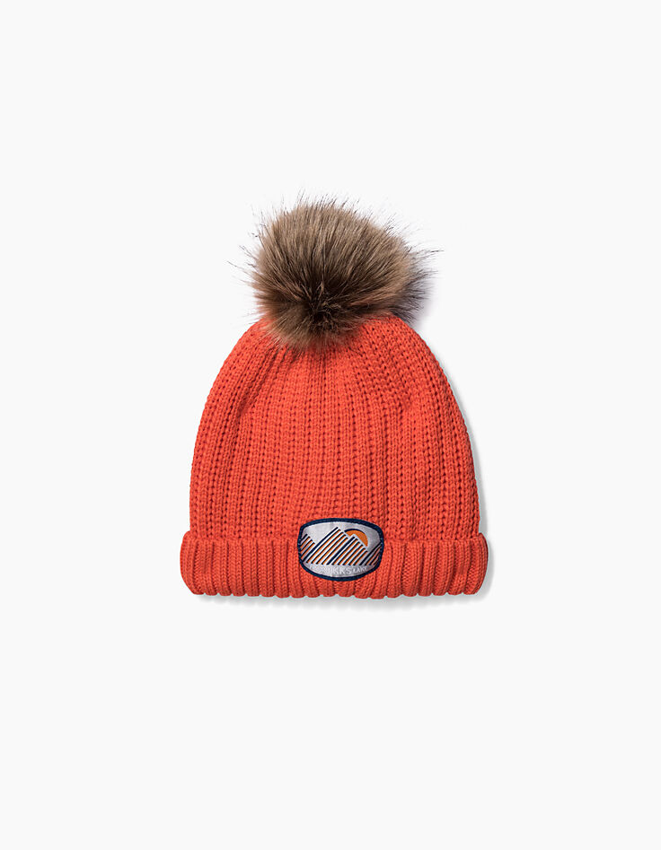 Baby boys’ orange beanie -1