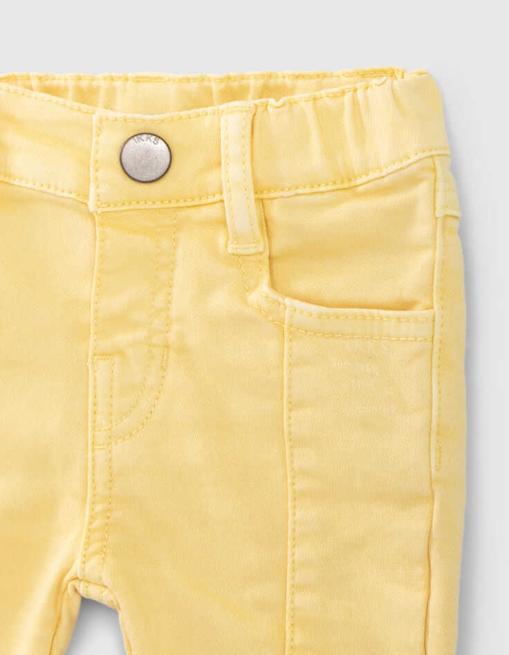 Hellgelbe Jeans mit Naht vorne für Babyjungen-3