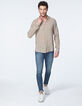 Chemise REGULAR kaki à fleurs roses Homme-6
