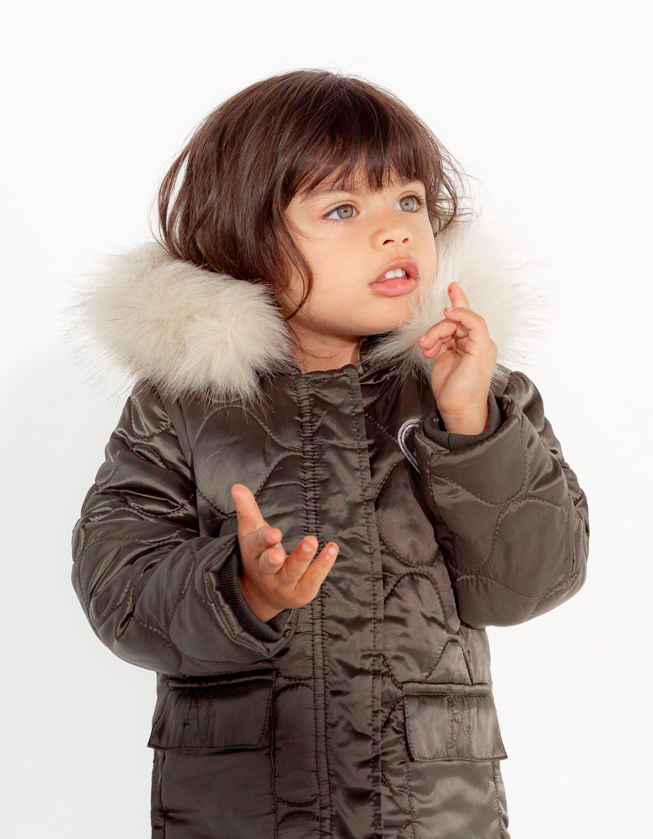 Girls fur new arrivals lined parka