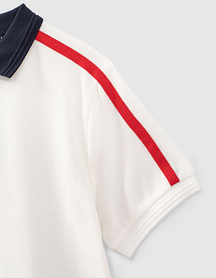 Polo blanc, rouge et navy garçon -5 Polo blanc, rouge et navy garçon -5