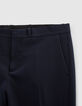 Pantalon de costume SLIM marine Seersucker Homme-4