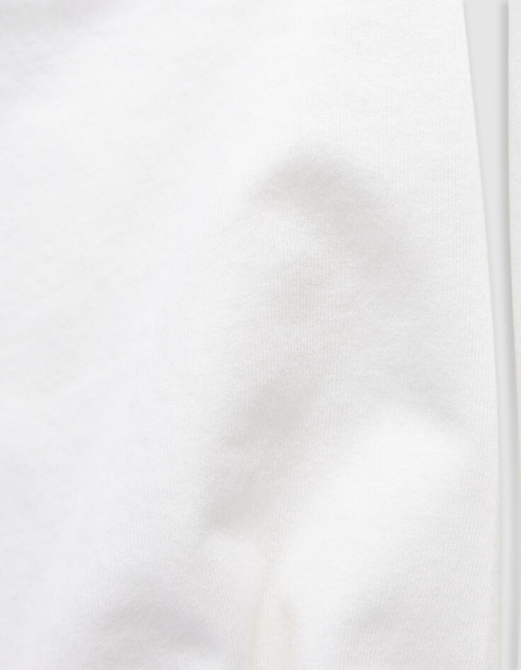 Girls’ white T-shirt with gold IKKS embroidery-7