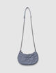 Sac à main bleu pailleté matelassage cœurs fille-3