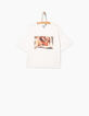 Tee-shirt blanc cassé WATAHHHH ! fille-3