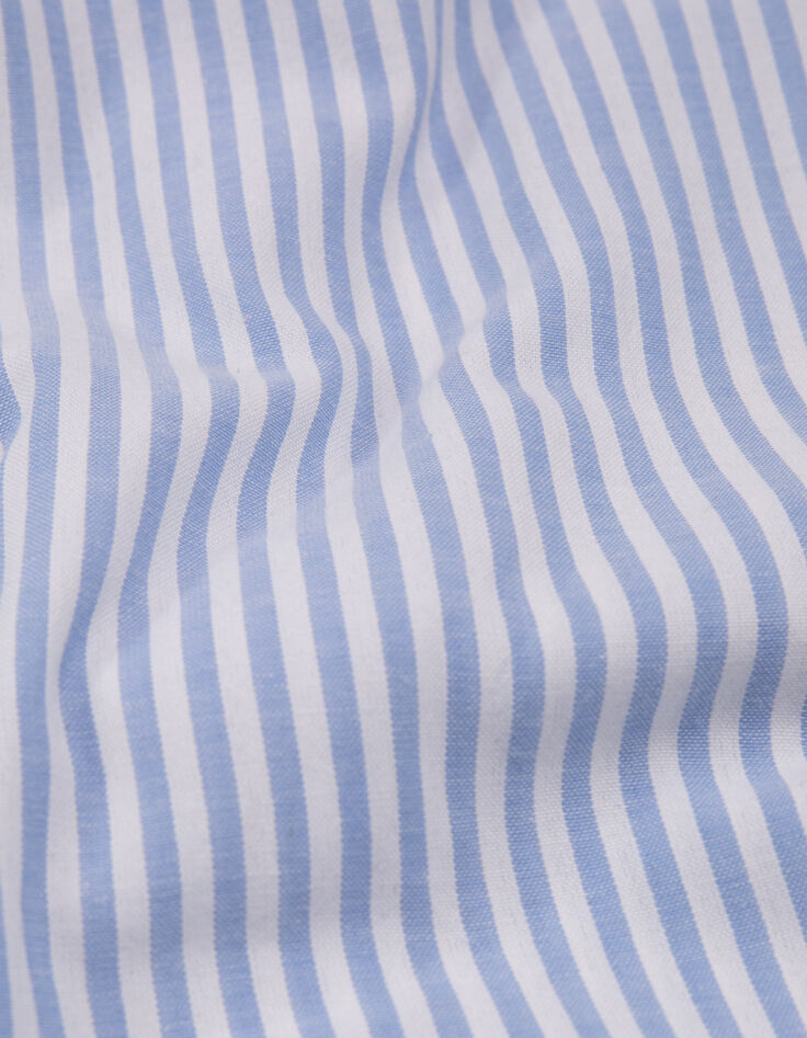 Women's blue white striped shirt-6