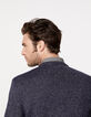 Men's navy mouliné knit sweater-6