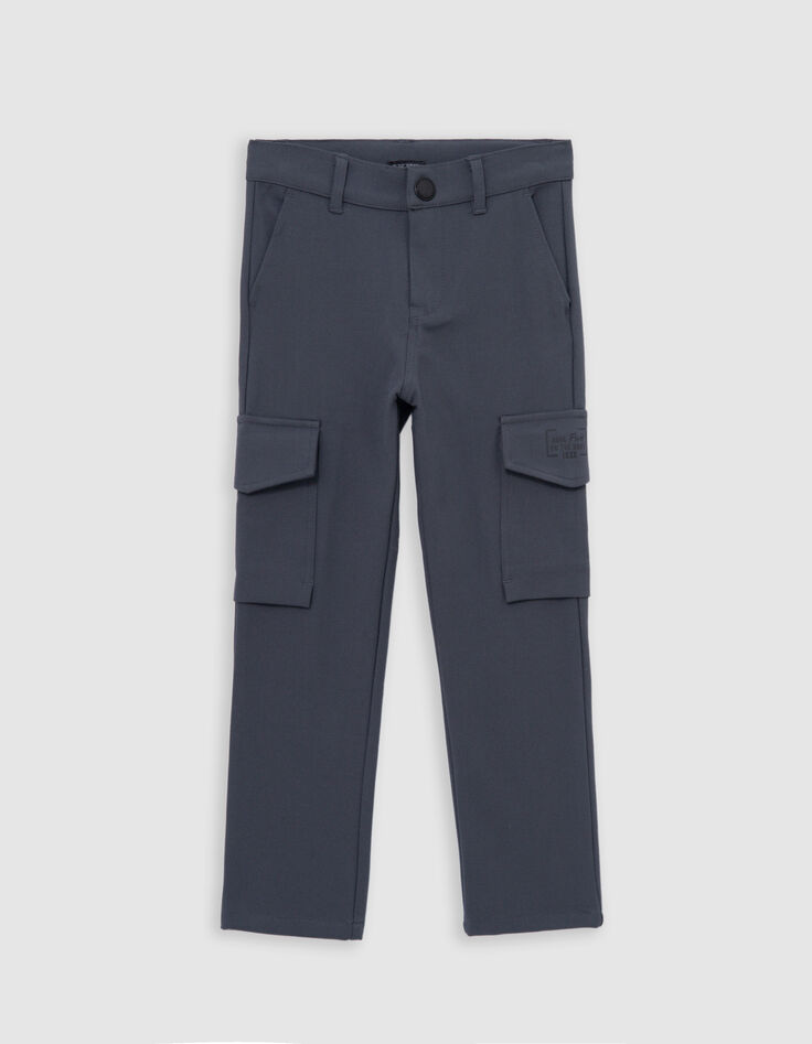 Grijze CHINO gevechtsbroek voor jongens-2