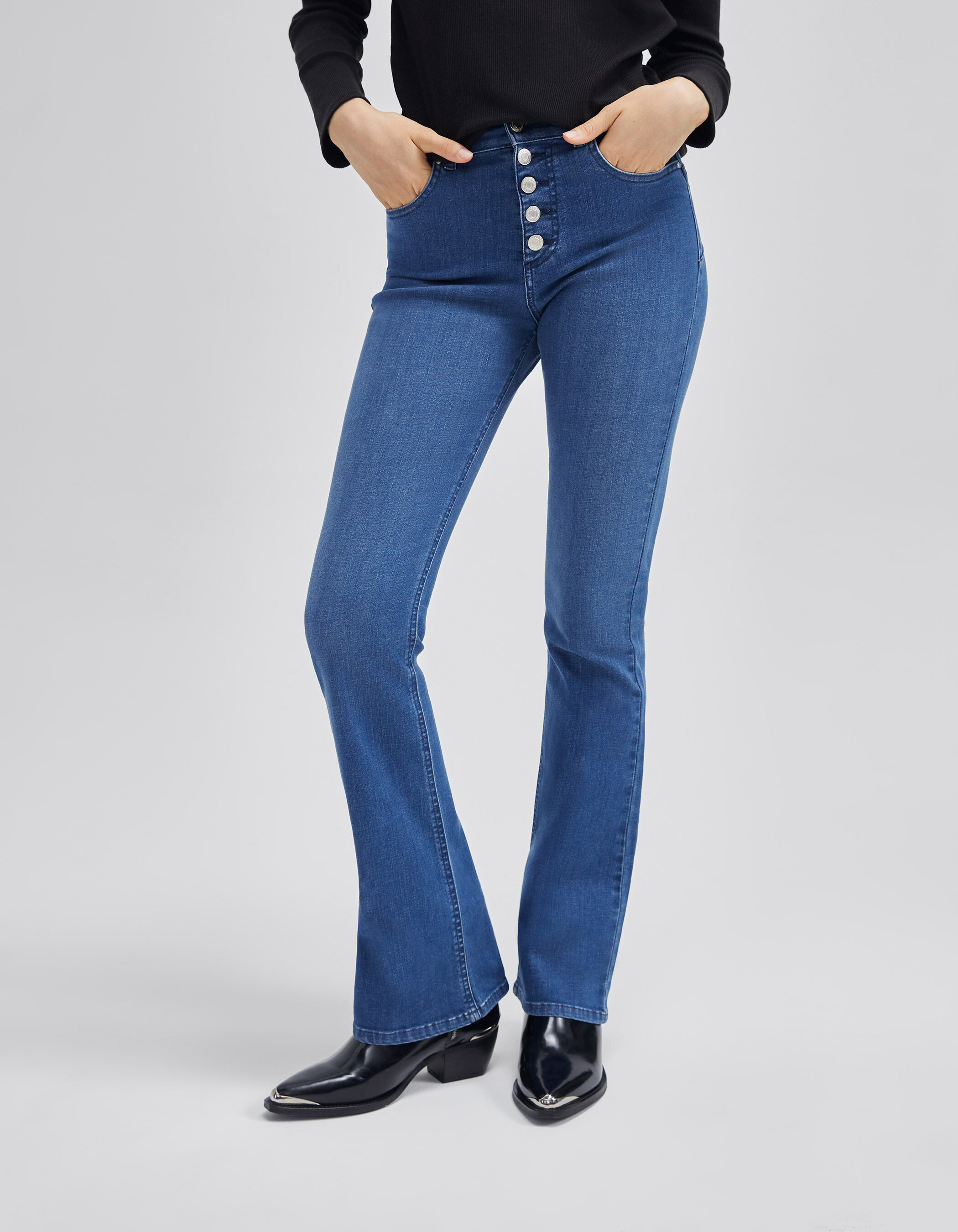Jean clearance flare bleu