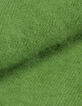Cardigan vert tricot mousseux 100% laine Femme-8