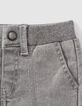 Graue BATTLE-Jeans für Babyjungen, Rippbund an der Taille-5