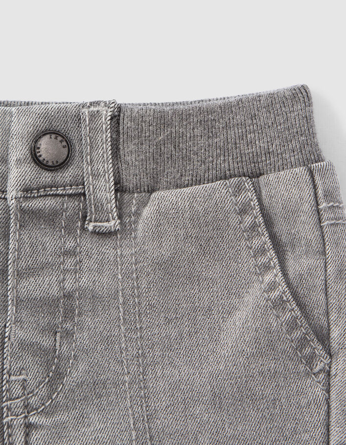 Jean BATTLE gris bord-côte ceinture bébé garçon-5