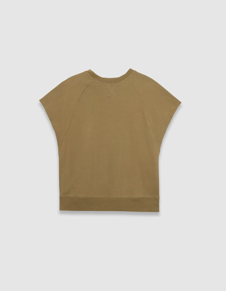 Pullover ohne Ärmel olive oversize-5