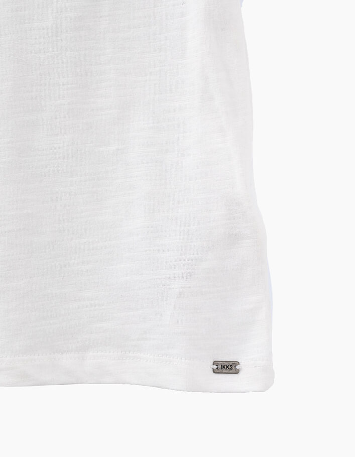 Optisch wit T-shirt opdruk auto biokatoen jongens  - IKKS
