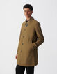 Herren-Trenchcoat, bronze, Materialmix, Kragenband-3