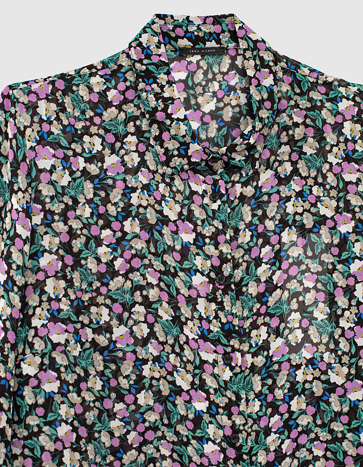 Camisa viscosa estampado floral mujer - IKKS