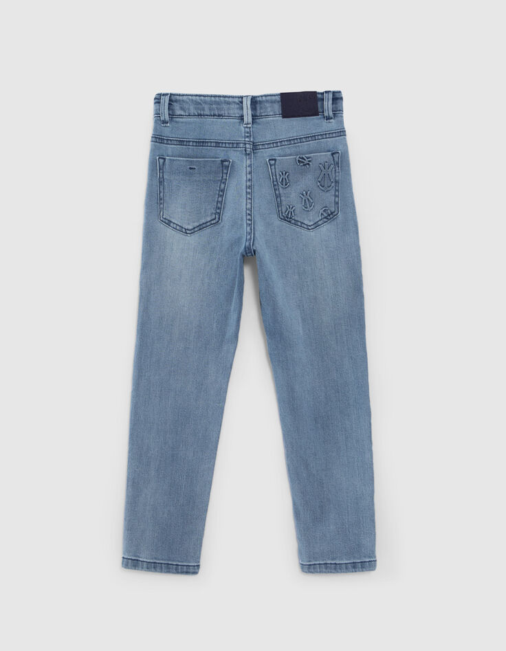 Blaue STRAIGHT-Jungenjeans mit Ankerpr&auml;gung-4