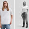 Gender Free-Wit T-shirt biokatoen geborduurd Uniseks - IKKS image number 4