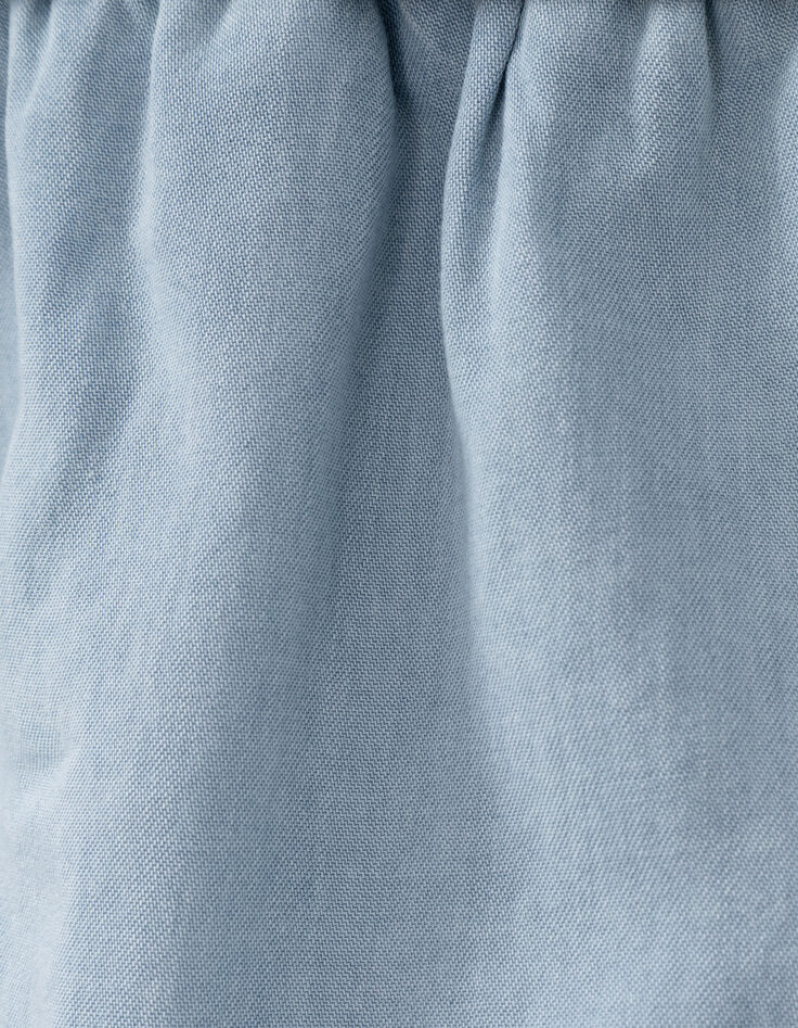 Jupe-short bleue effet portefeuille fille-10
