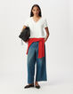 Top Color Crudo con Encaje Ajour-1