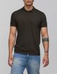 Polo dark kaki coton modal Homme-2