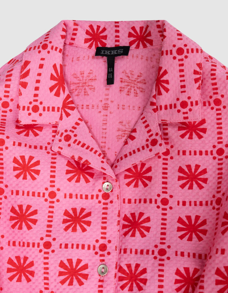 Girls’ pink sleeveless top with red graphic print-3 Girls’ pink sleeveless top with red graphic print-3
