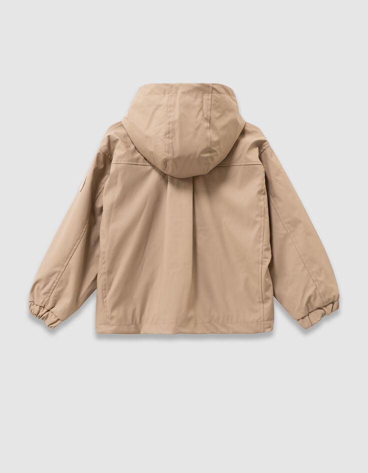 Beige parka met kap binnenkant ecru meisjes-3